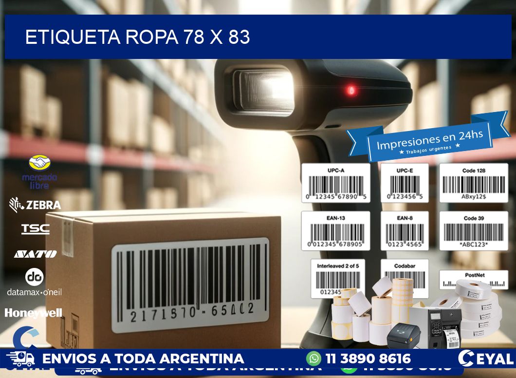ETIQUETA ROPA 78 x 83