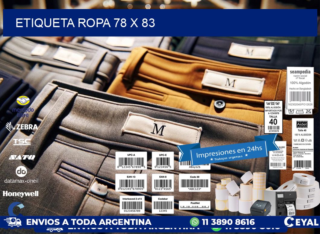 ETIQUETA ROPA 78 x 83