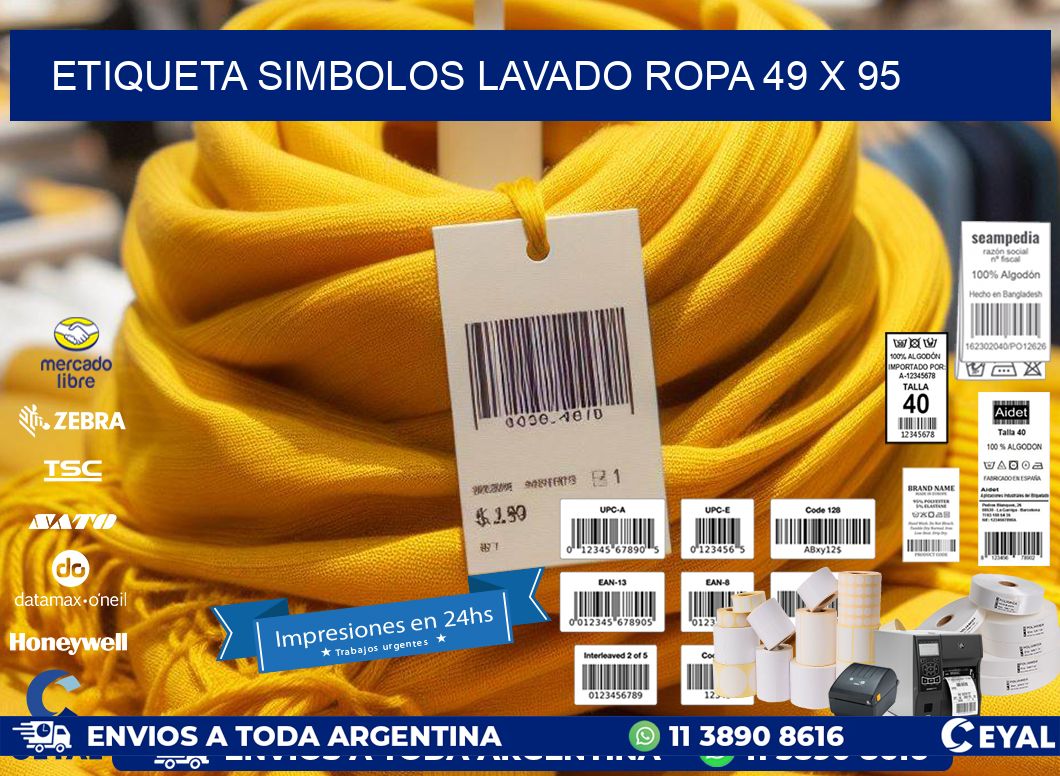 ETIQUETA SIMBOLOS LAVADO ROPA 49 x 95