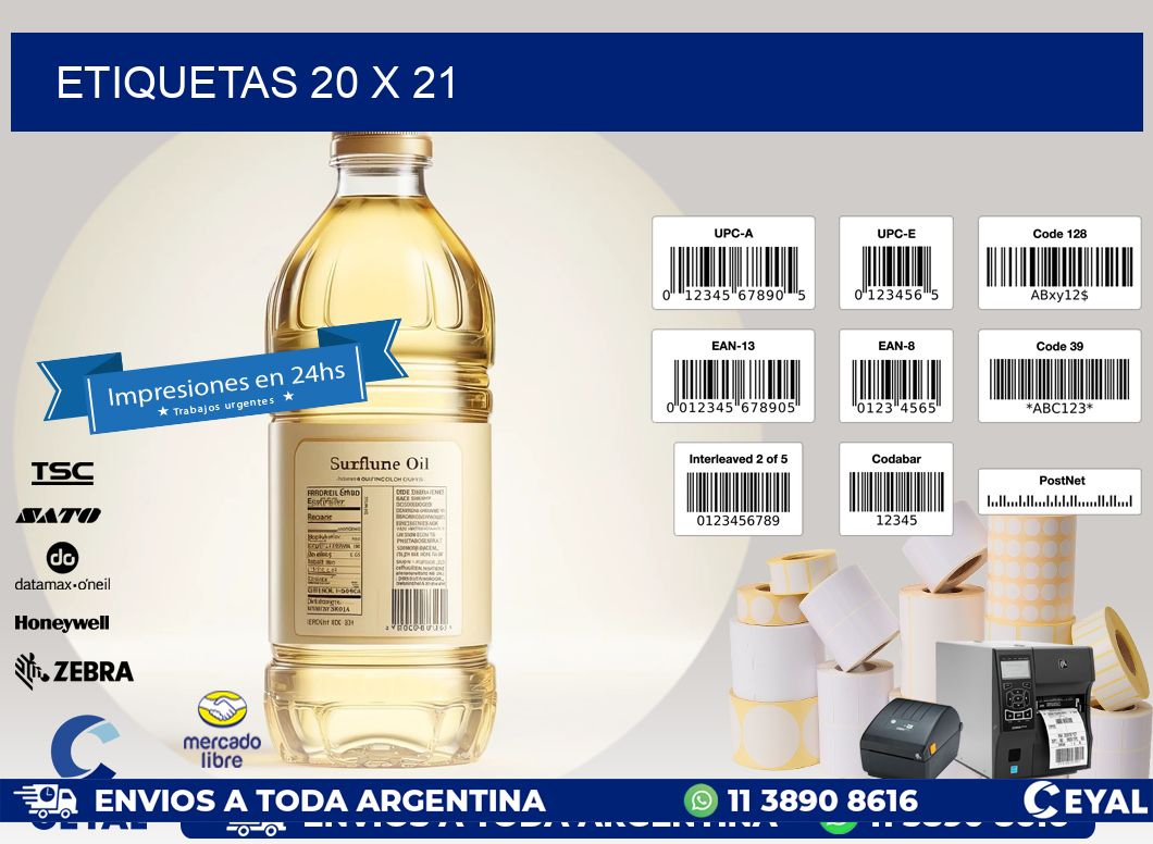 ETIQUETAS 20 x 21