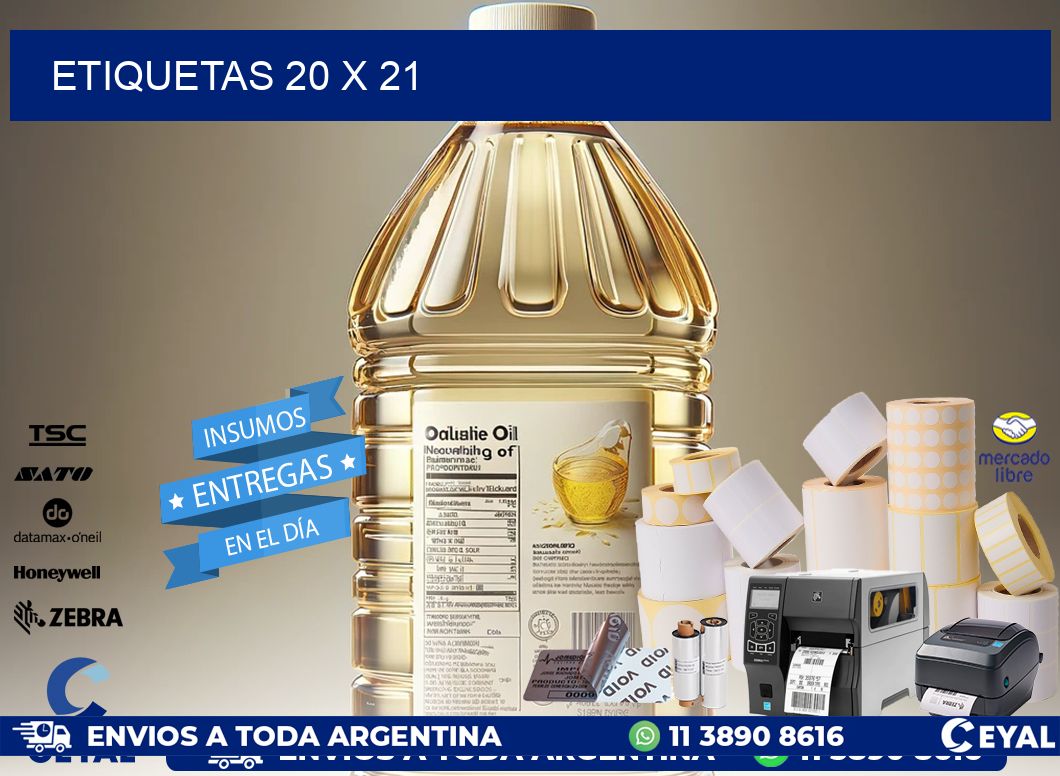ETIQUETAS 20 x 21