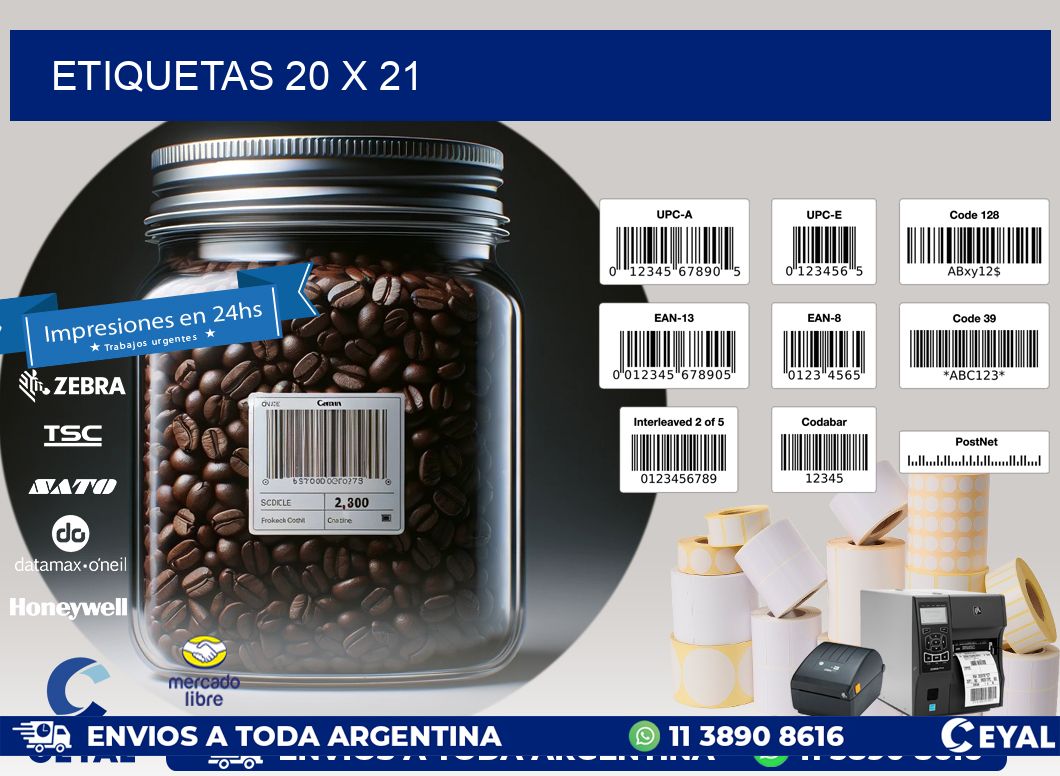 ETIQUETAS 20 x 21