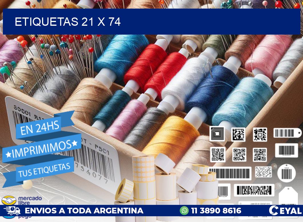 ETIQUETAS 21 x 74