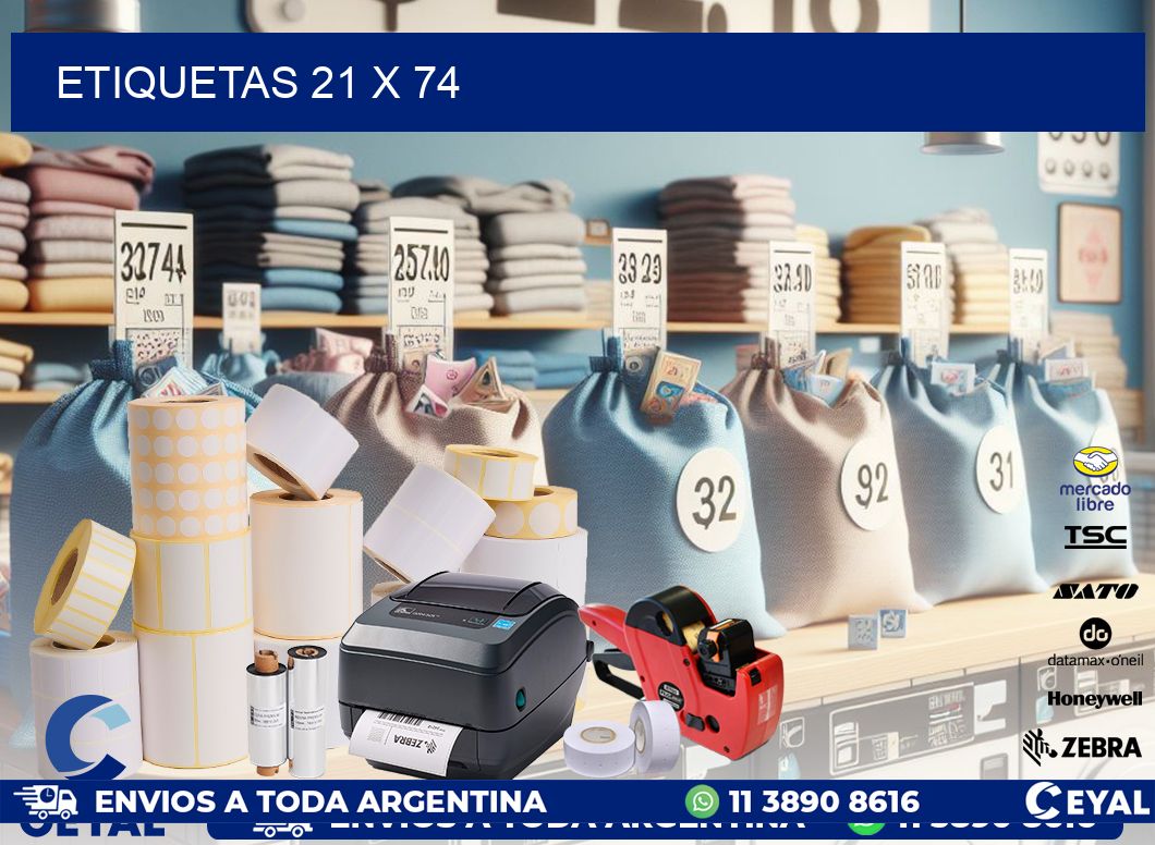 ETIQUETAS 21 x 74