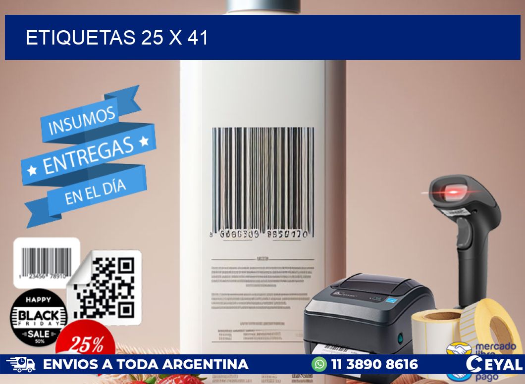 ETIQUETAS 25 x 41