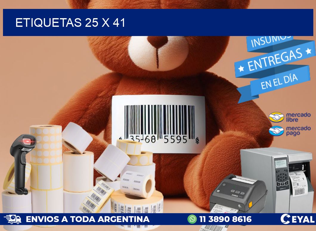 ETIQUETAS 25 x 41