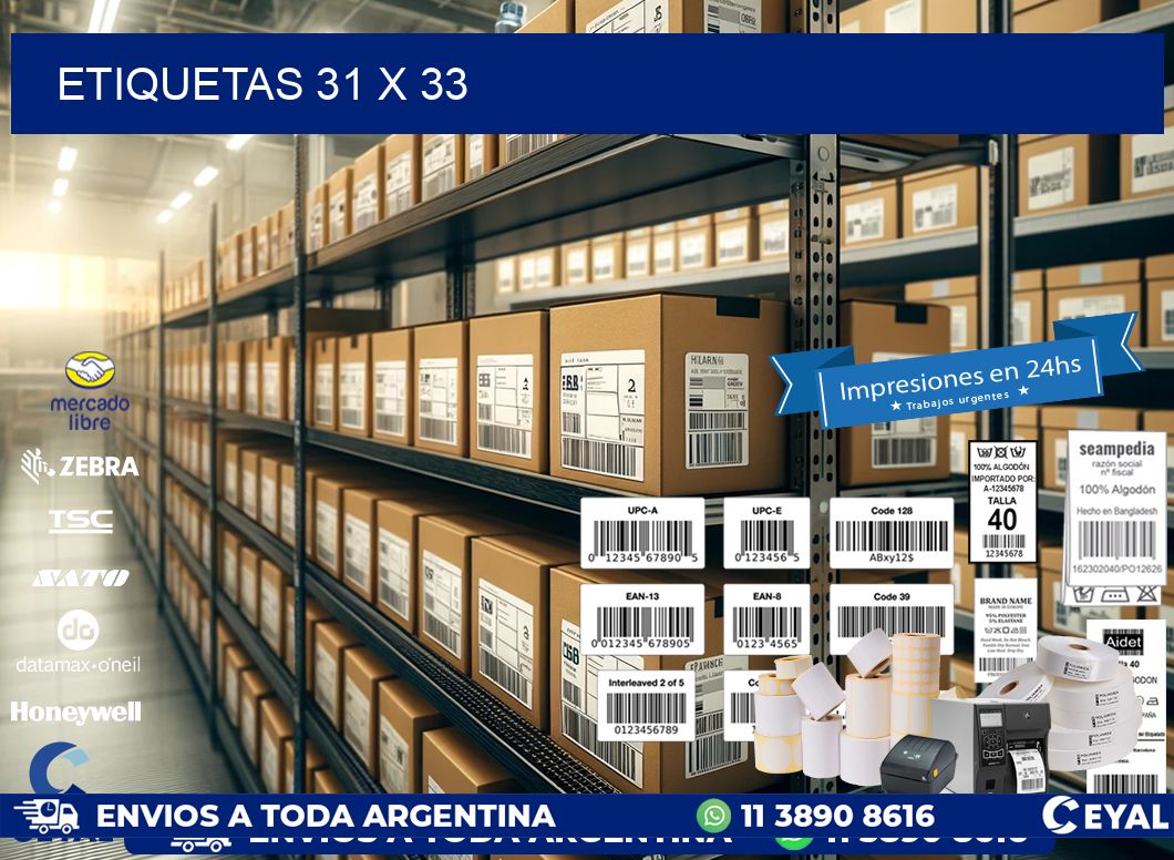 ETIQUETAS 31 x 33