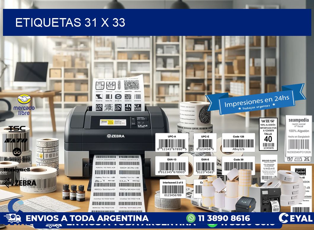 ETIQUETAS 31 x 33