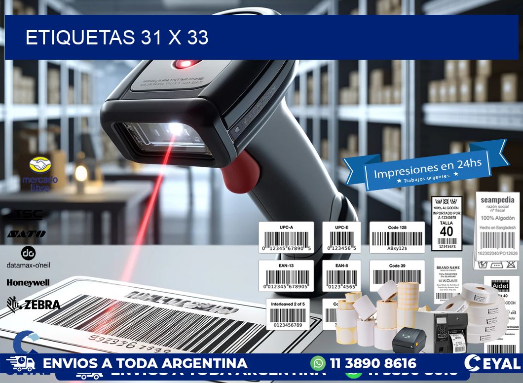 ETIQUETAS 31 x 33