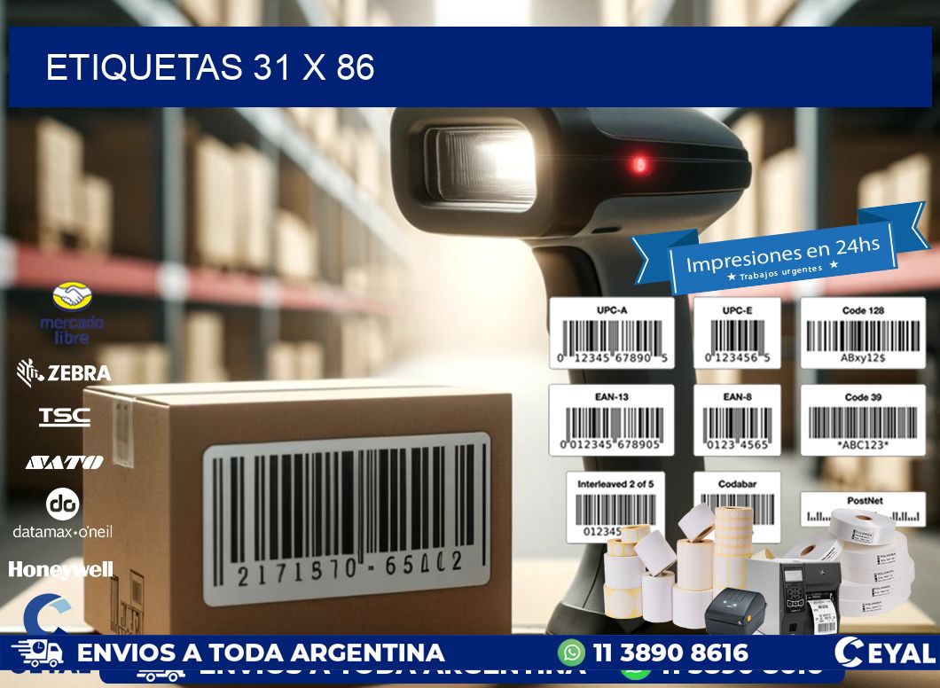 ETIQUETAS 31 x 86