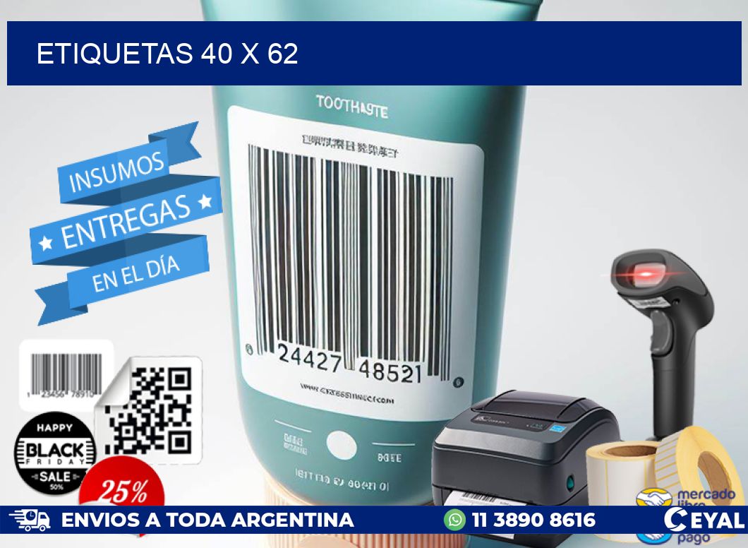 ETIQUETAS 40 x 62