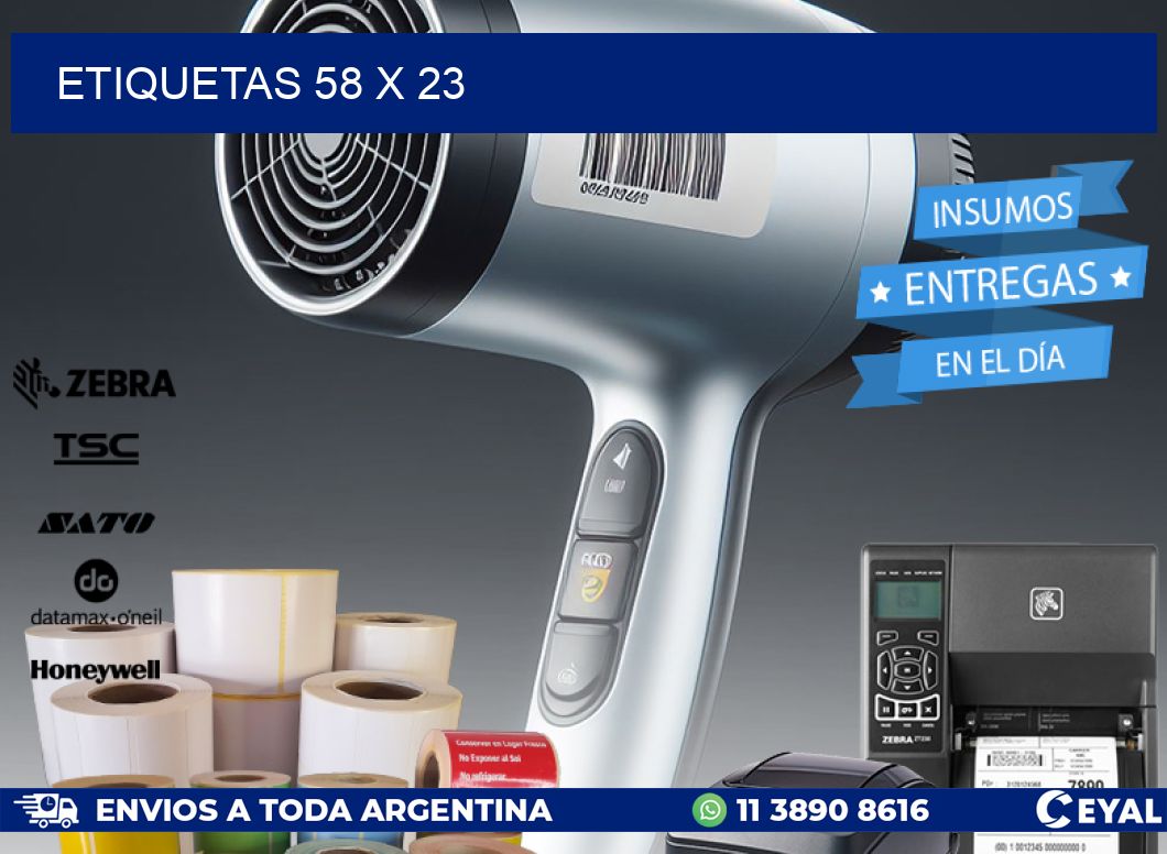 ETIQUETAS 58 x 23