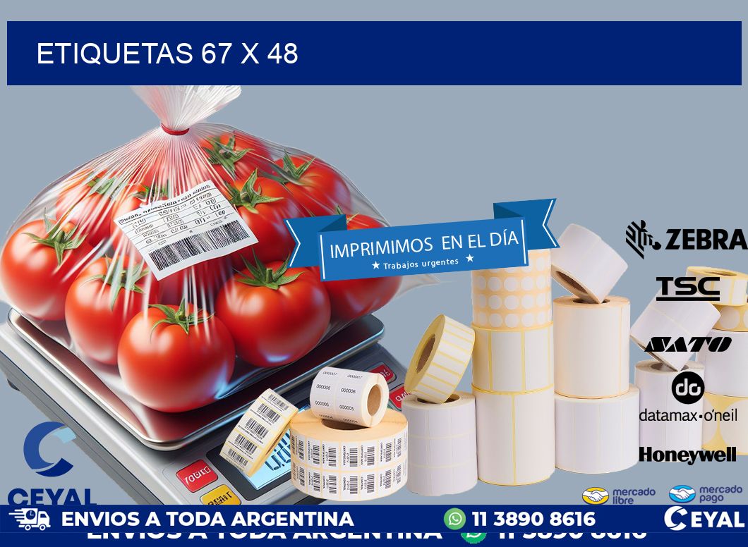 ETIQUETAS 67 x 48