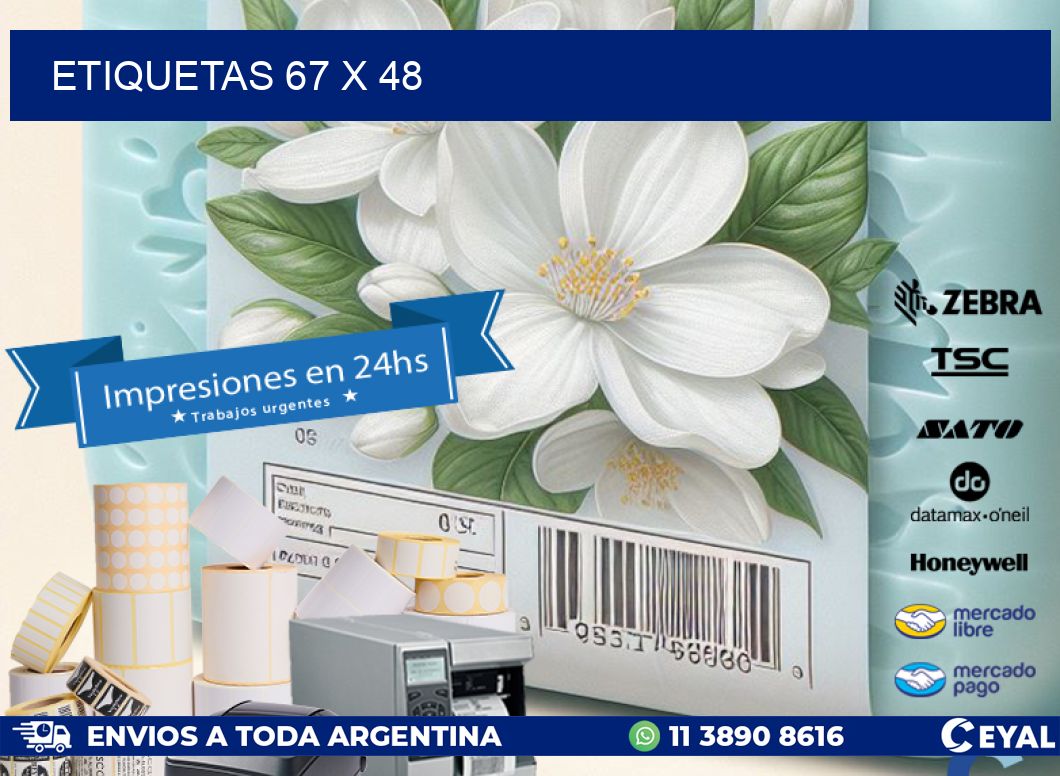 ETIQUETAS 67 x 48