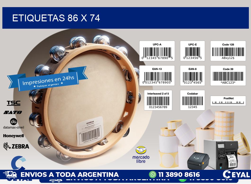 ETIQUETAS 86 x 74