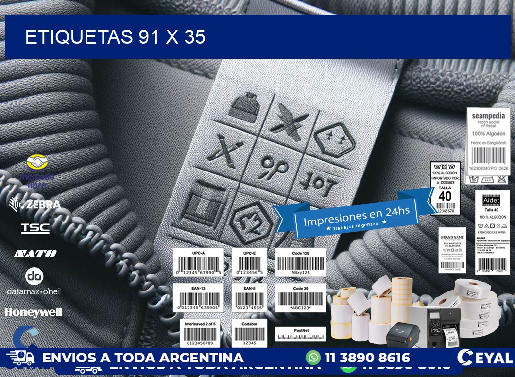 ETIQUETAS 91 x 35