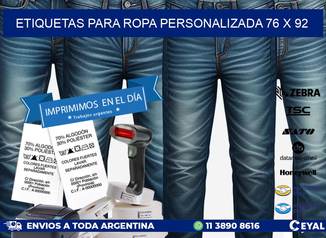 ETIQUETAS PARA ROPA PERSONALIZADA 76 x 92