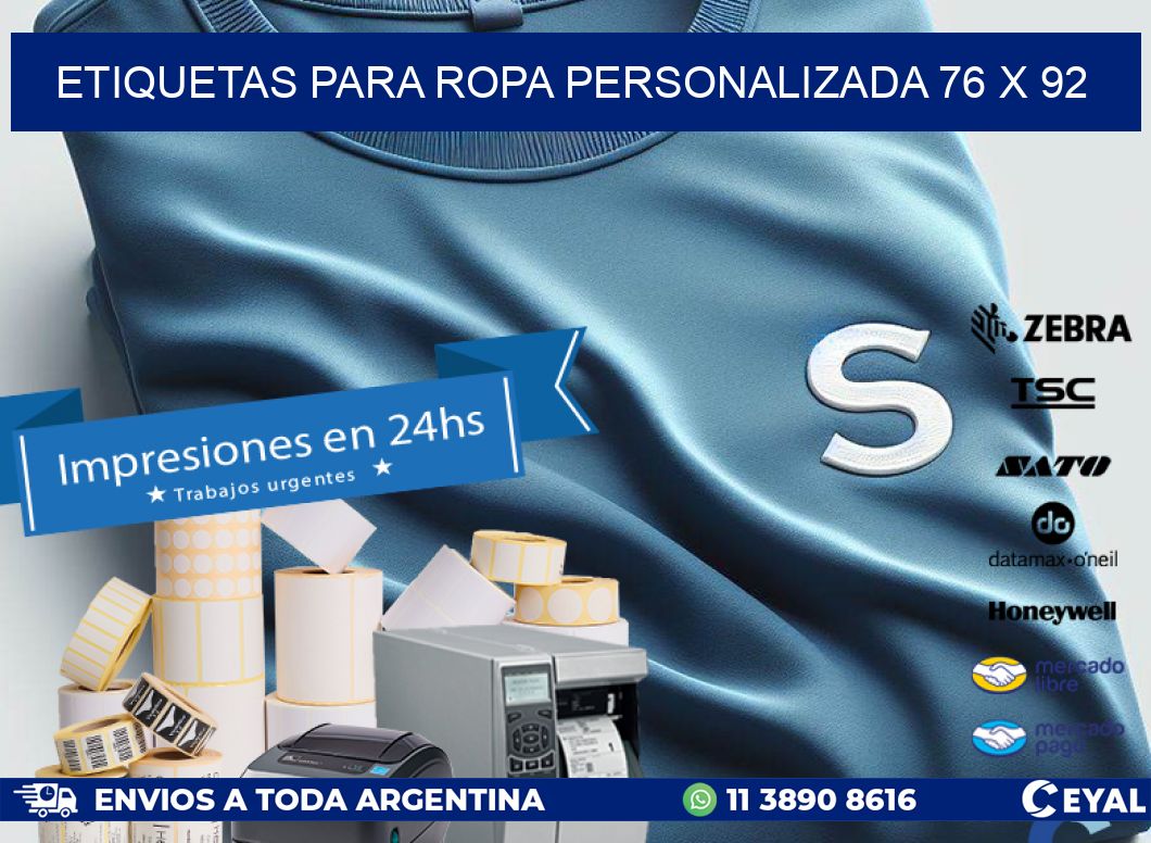 ETIQUETAS PARA ROPA PERSONALIZADA 76 x 92