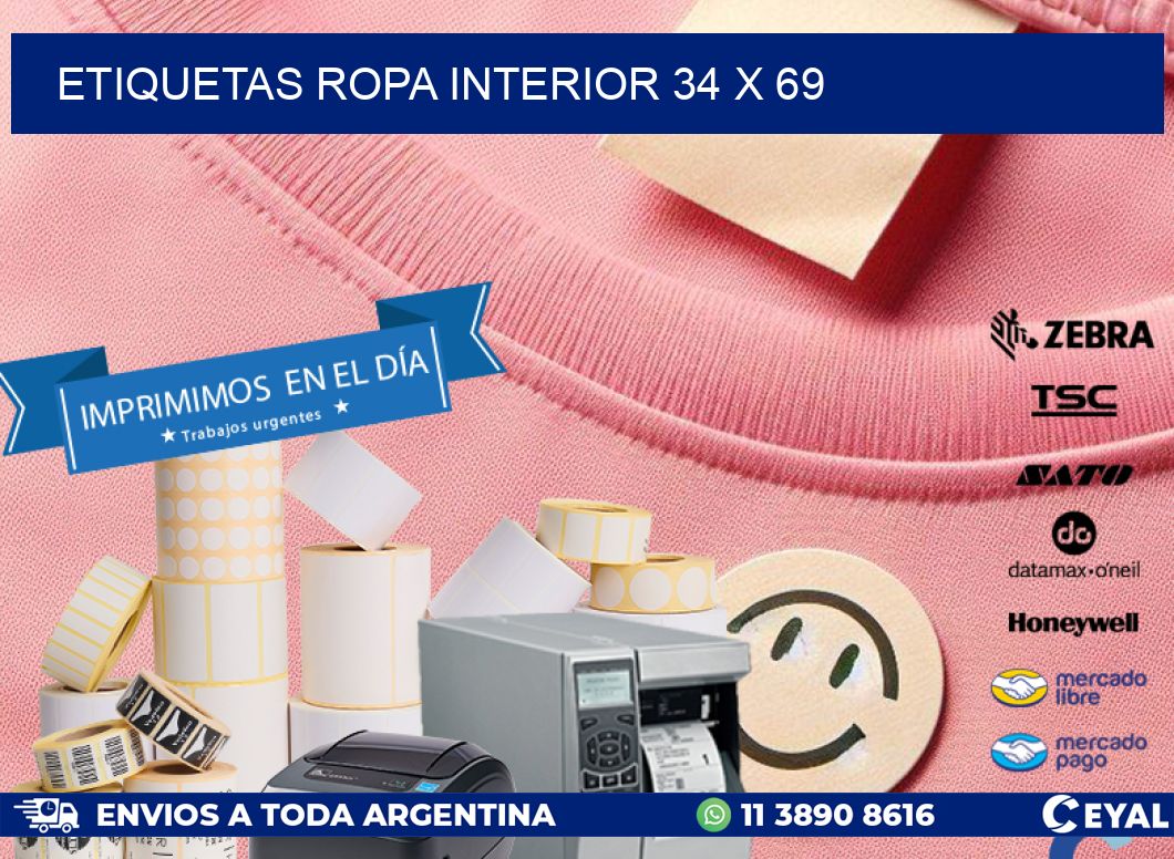 ETIQUETAS ROPA INTERIOR 34 x 69