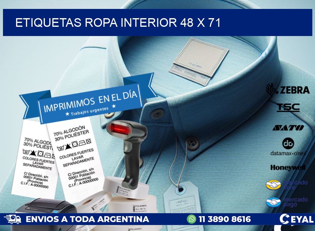 ETIQUETAS ROPA INTERIOR 48 x 71