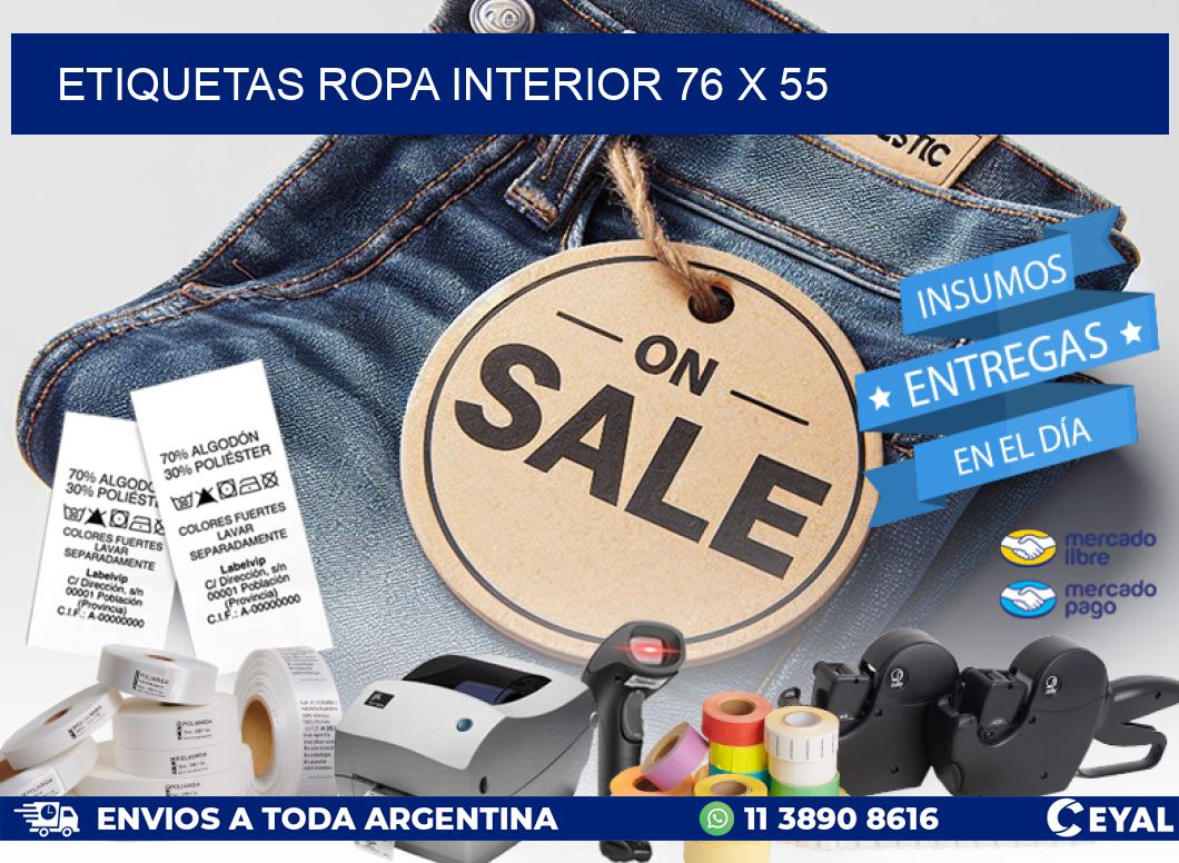 ETIQUETAS ROPA INTERIOR 76 x 55