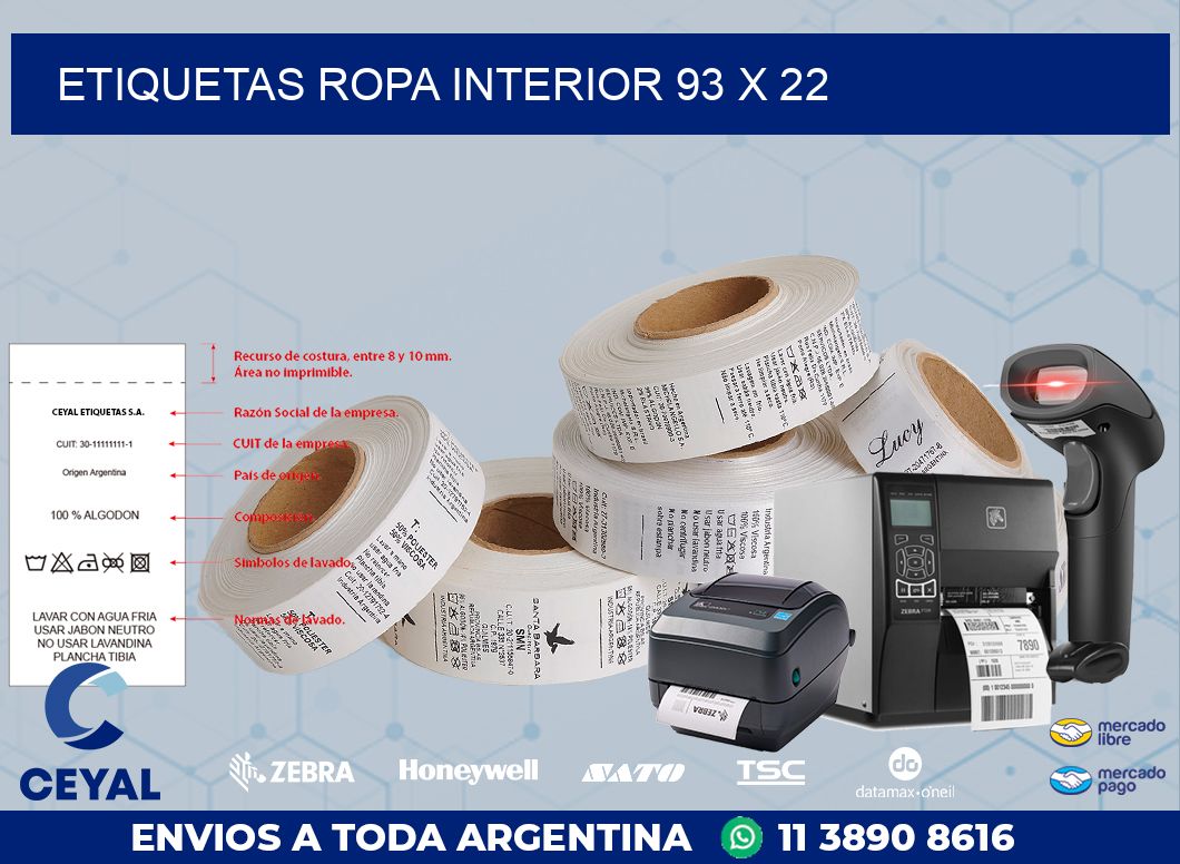 ETIQUETAS ROPA INTERIOR 93 x 22