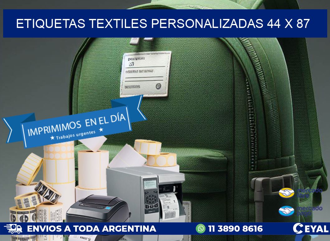 ETIQUETAS TEXTILES PERSONALIZADAS 44 x 87