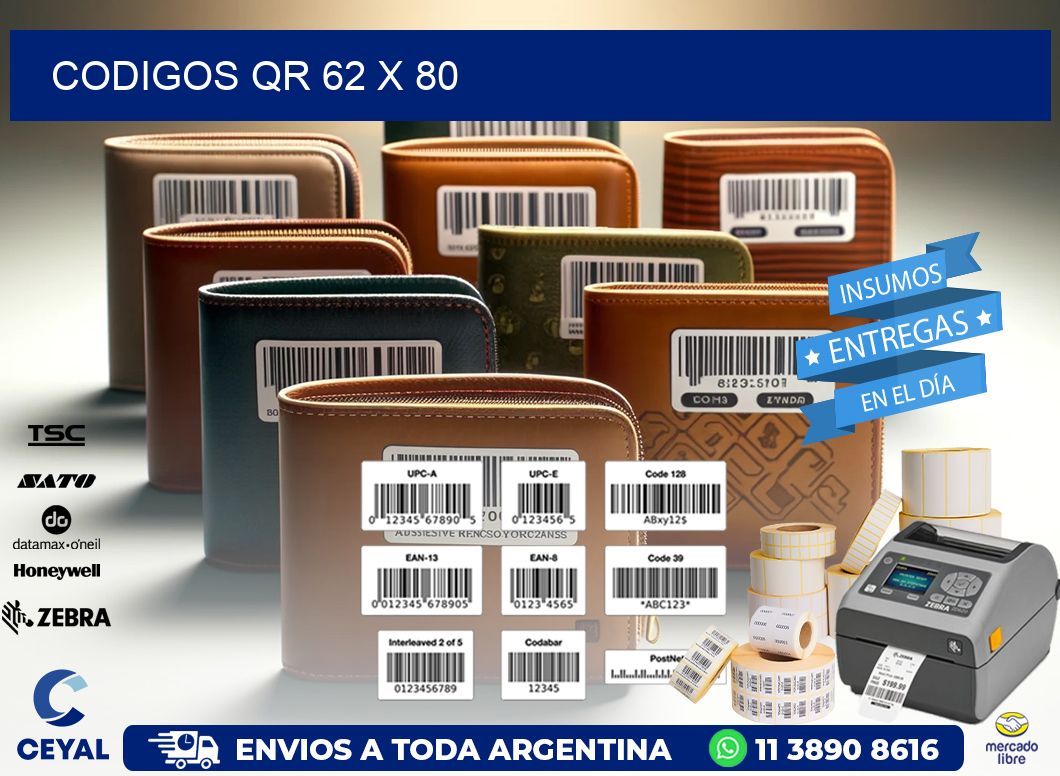 CODIGOS QR 62 x 80