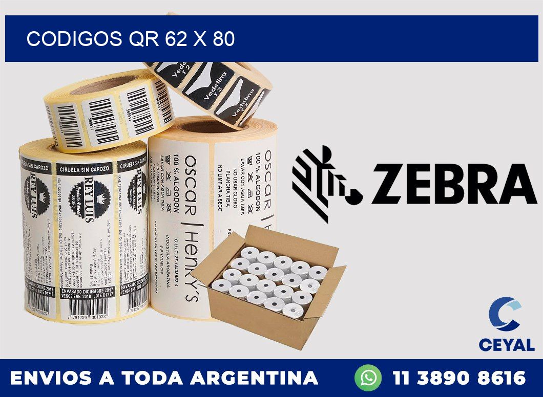 CODIGOS QR 62 x 80