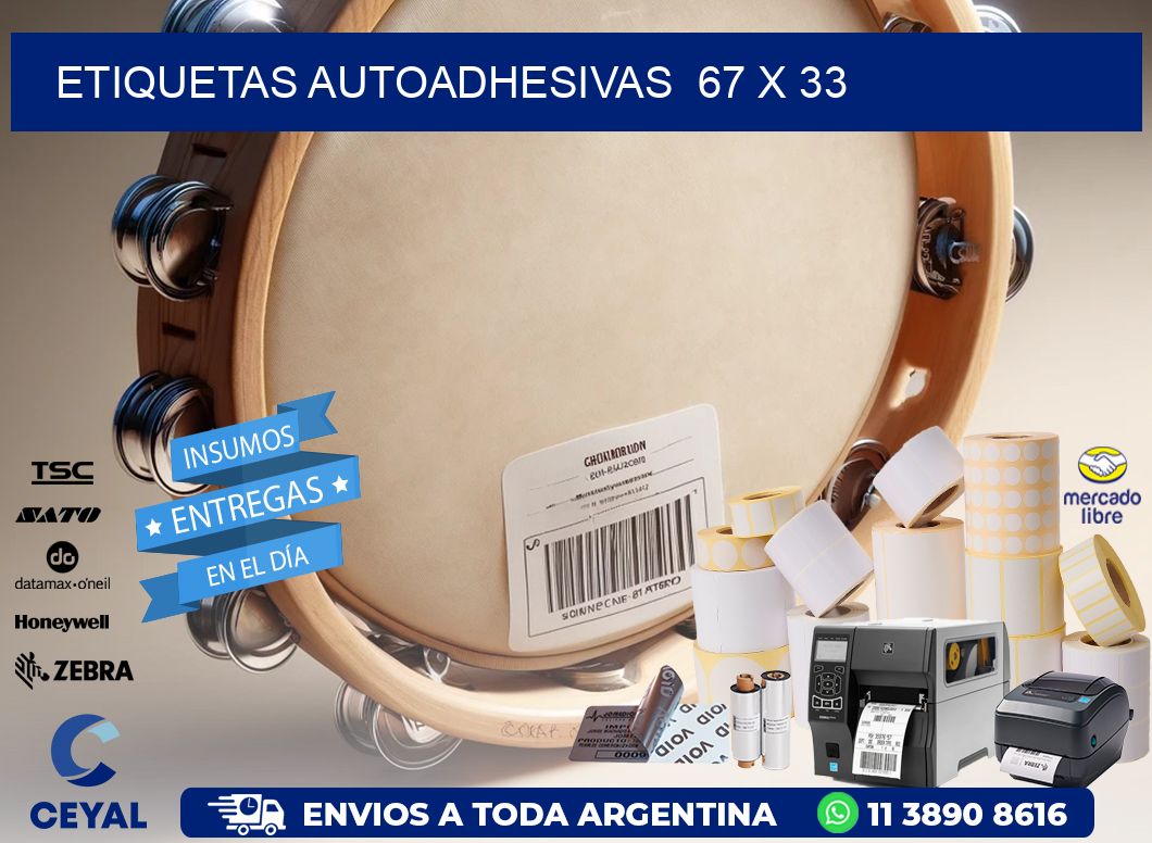 ETIQUETAS AUTOADHESIVAS  67 x 33