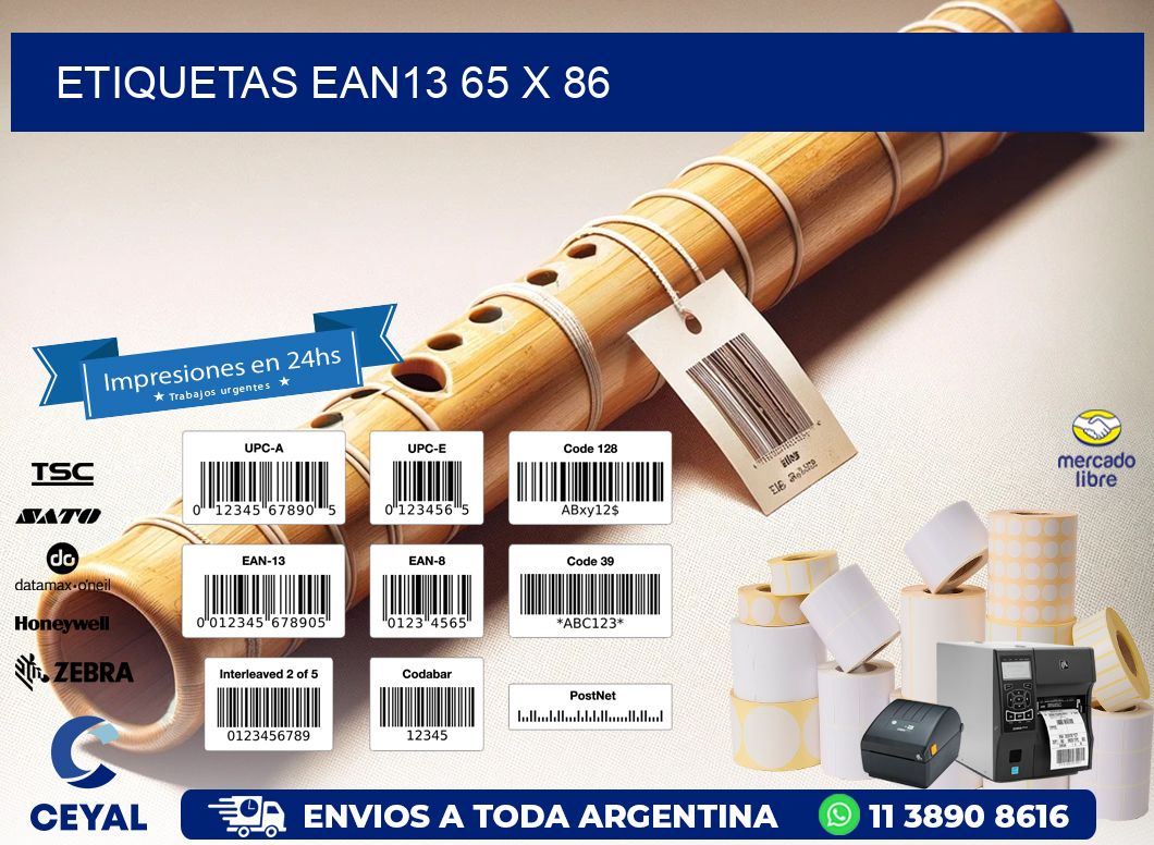 ETIQUETAS EAN13 65 x 86