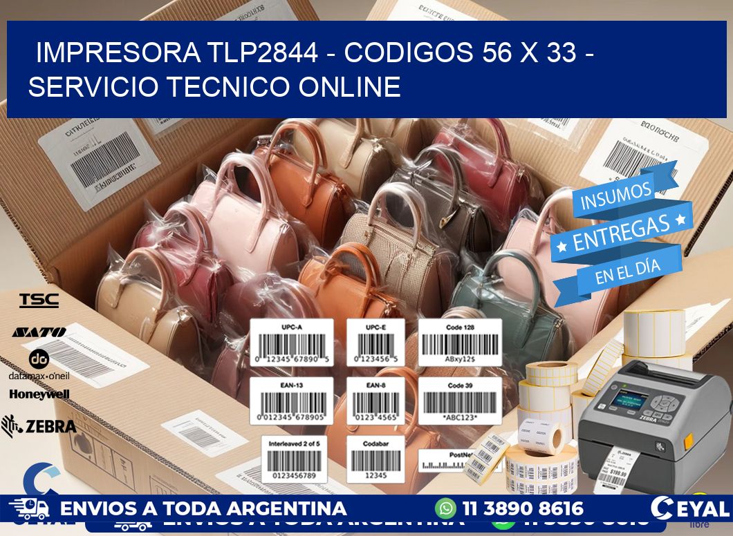 IMPRESORA TLP2844 - CODIGOS 56 x 33 - SERVICIO TECNICO ONLINE