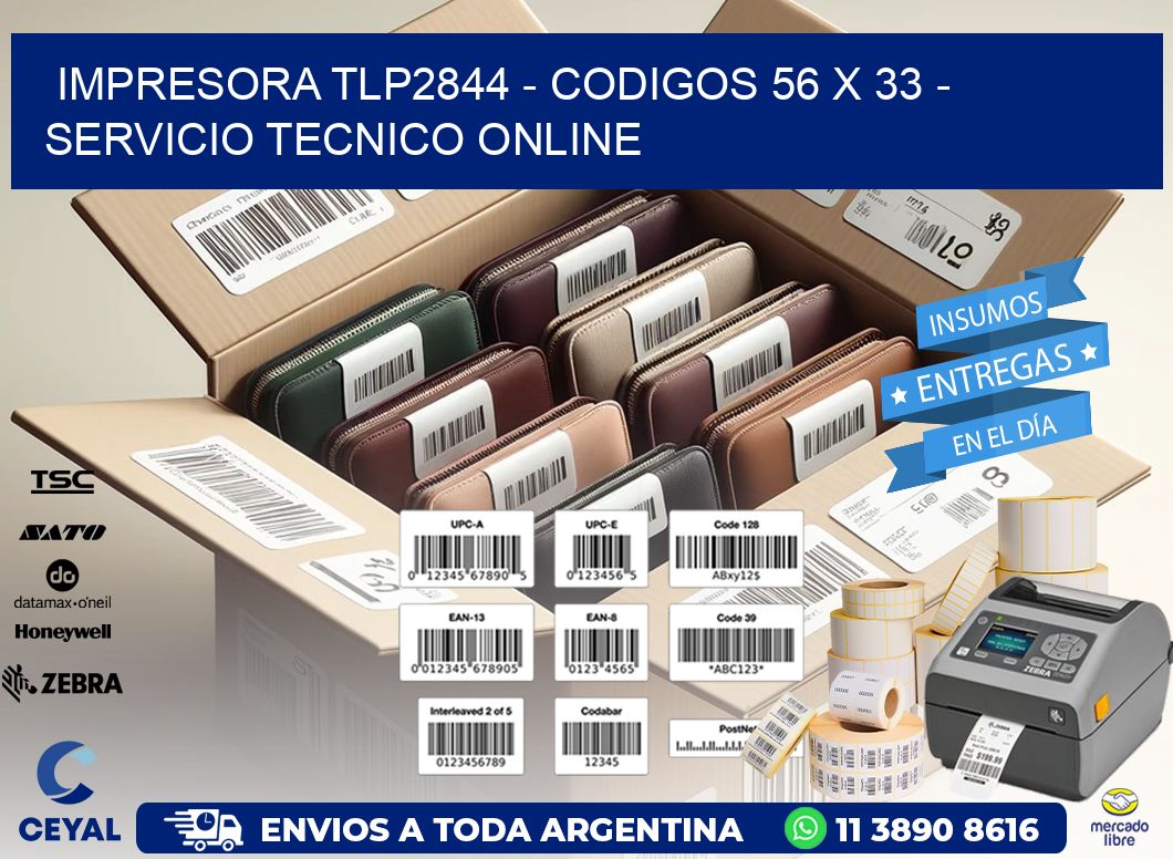 IMPRESORA TLP2844 – CODIGOS 56 x 33 – SERVICIO TECNICO ONLINE