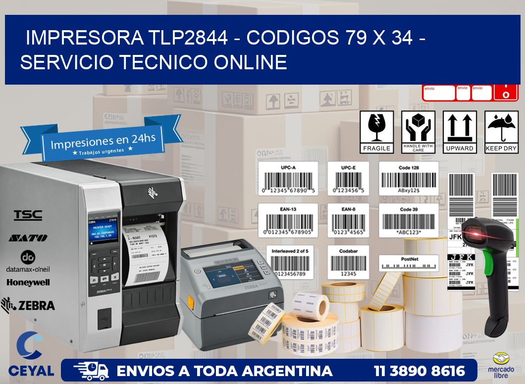 IMPRESORA TLP2844 – CODIGOS 79 x 34 – SERVICIO TECNICO ONLINE