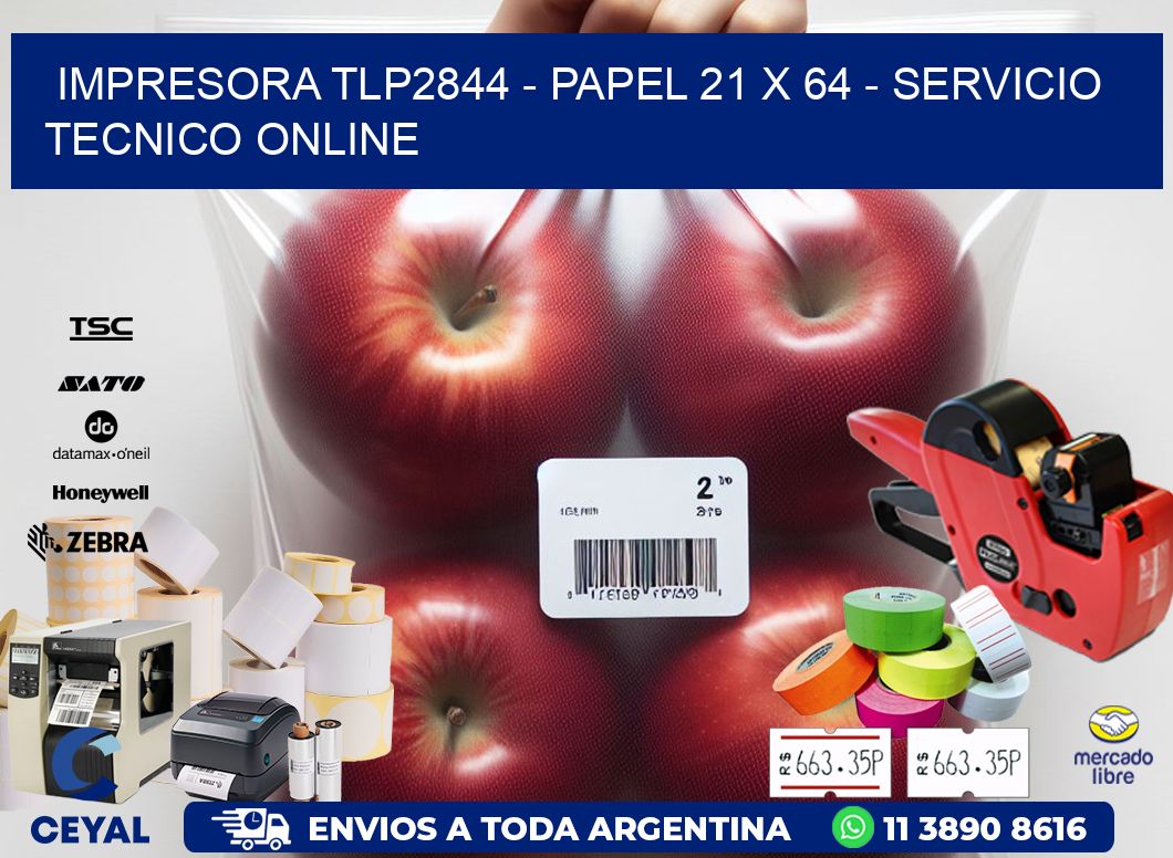 IMPRESORA TLP2844 - PAPEL 21 x 64 - SERVICIO TECNICO ONLINE