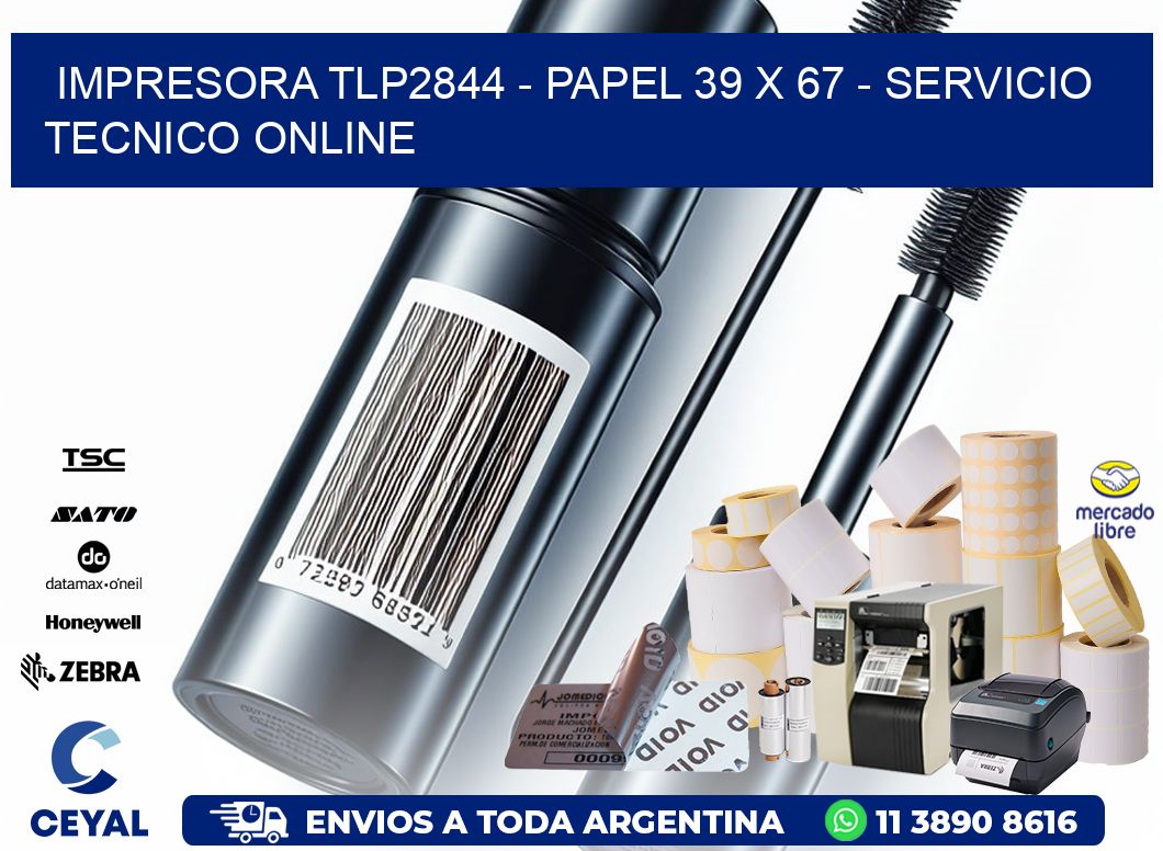 IMPRESORA TLP2844 - PAPEL 39 x 67 - SERVICIO TECNICO ONLINE