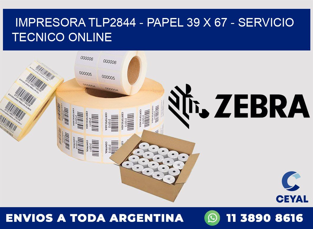 IMPRESORA TLP2844 - PAPEL 39 x 67 - SERVICIO TECNICO ONLINE