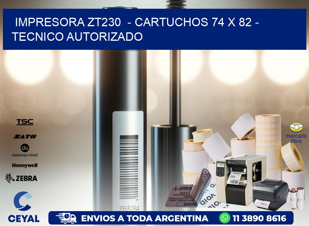 IMPRESORA ZT230  - CARTUCHOS 74 x 82 - TECNICO AUTORIZADO