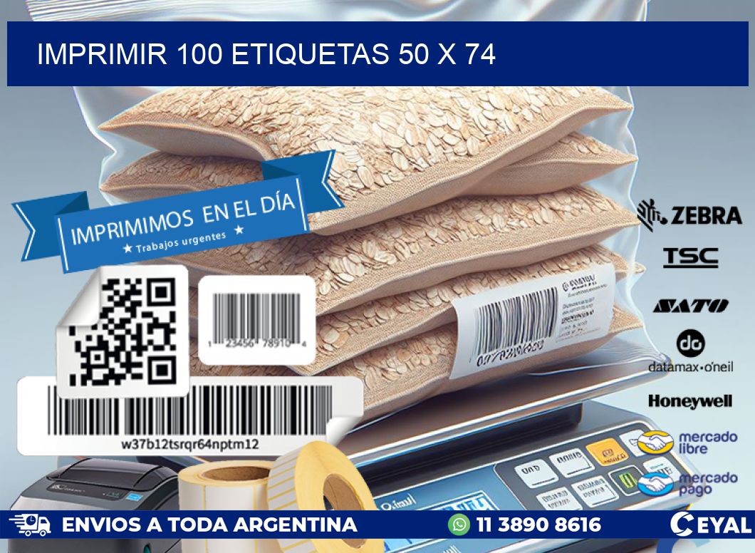 IMPRIMIR 100 ETIQUETAS 50 x 74
