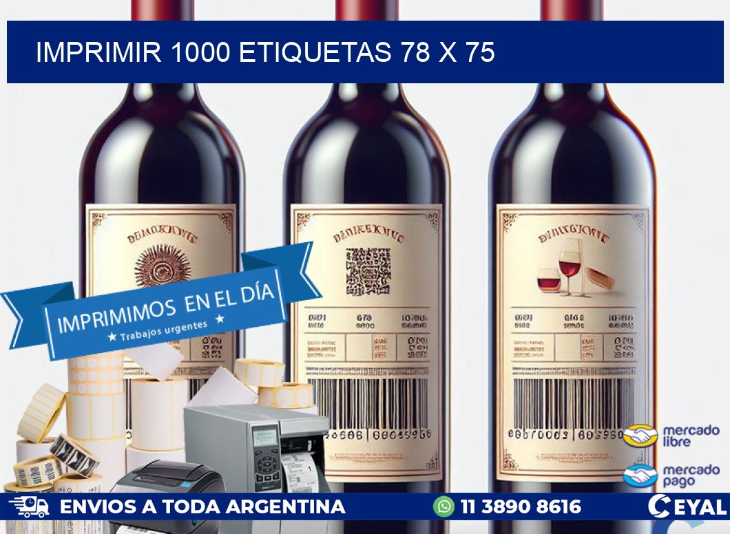 IMPRIMIR 1000 ETIQUETAS 78 x 75
