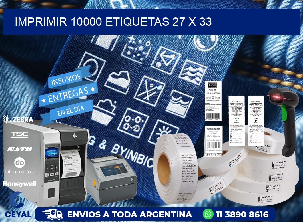 IMPRIMIR 10000 ETIQUETAS 27 x 33