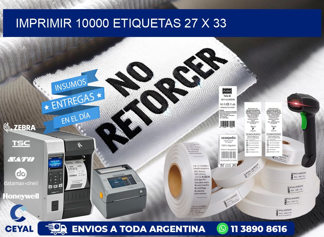 IMPRIMIR 10000 ETIQUETAS 27 x 33