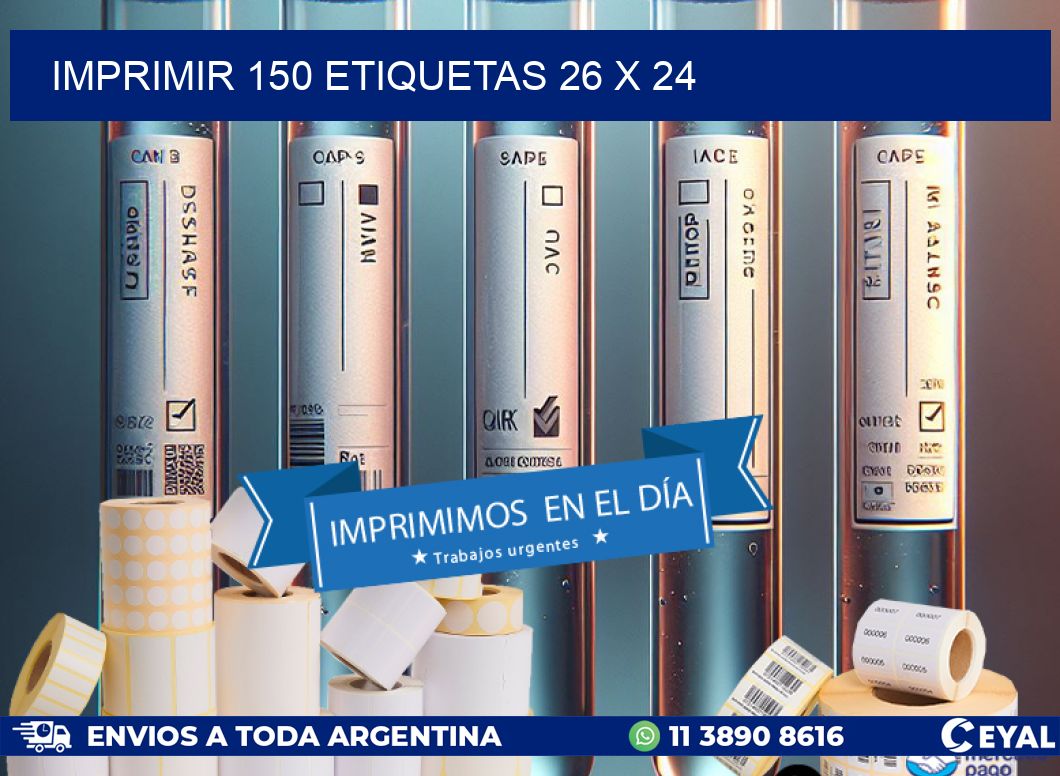 IMPRIMIR 150 ETIQUETAS 26 x 24