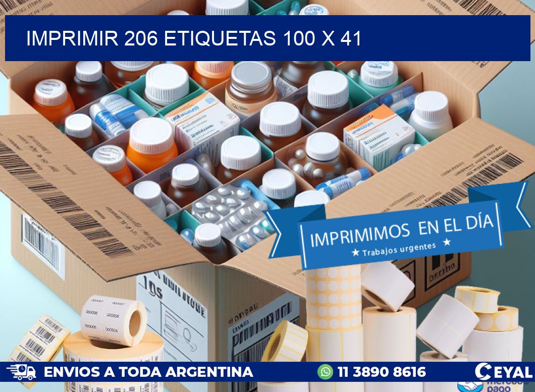IMPRIMIR 206 ETIQUETAS 100 x 41