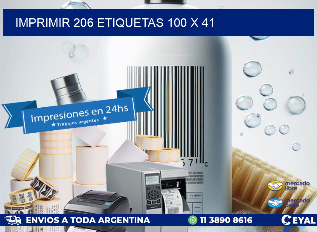 IMPRIMIR 206 ETIQUETAS 100 x 41