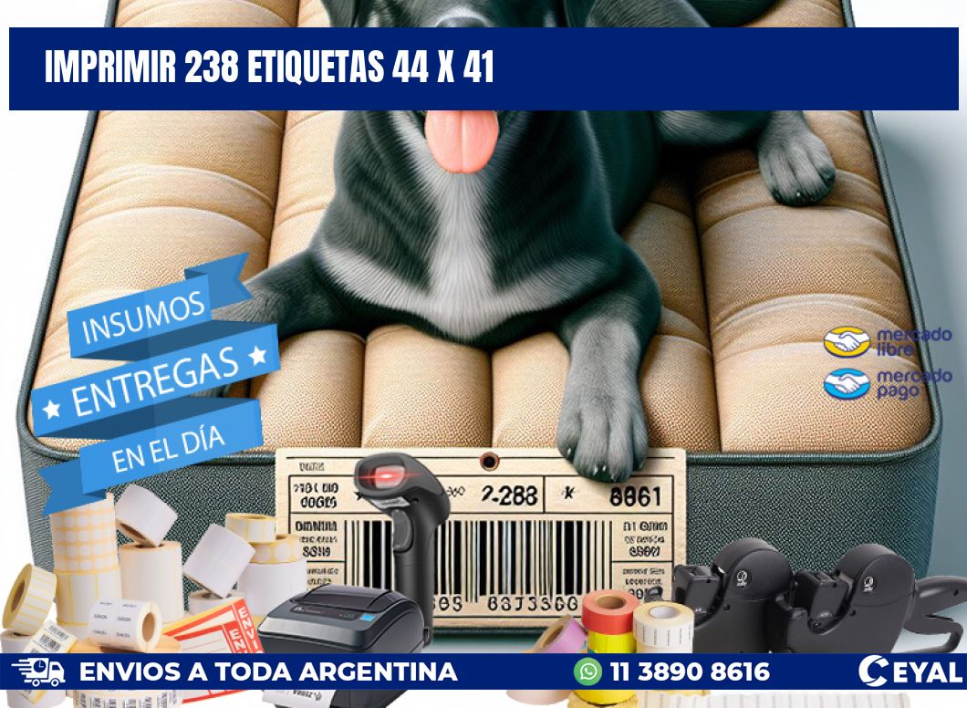 IMPRIMIR 238 ETIQUETAS 44 x 41