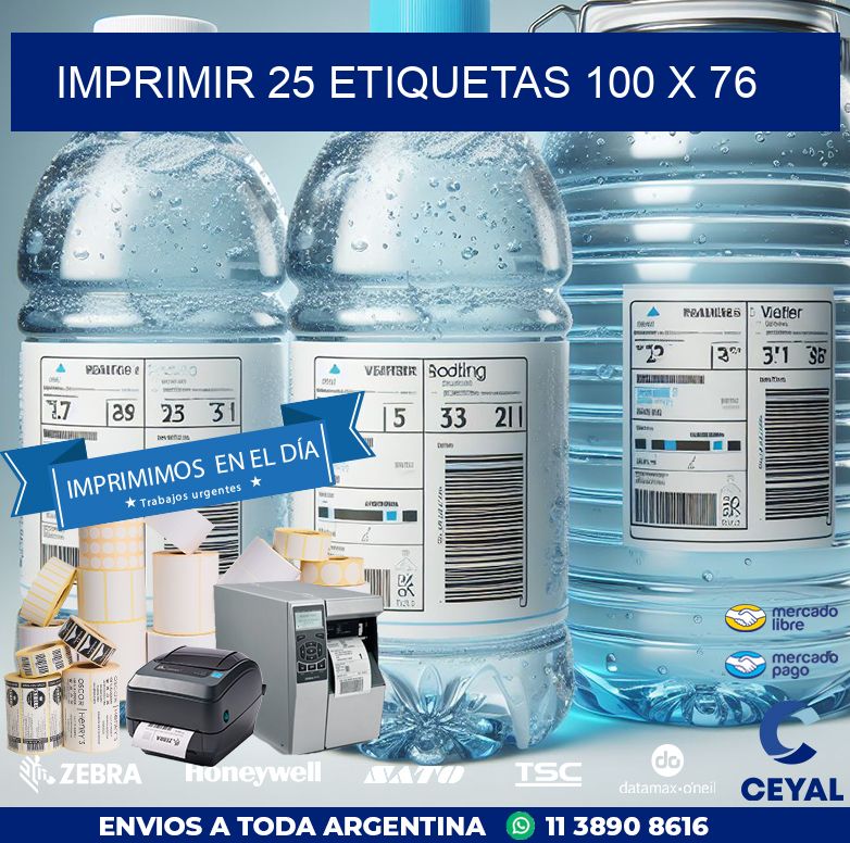 IMPRIMIR 25 ETIQUETAS 100 x 76