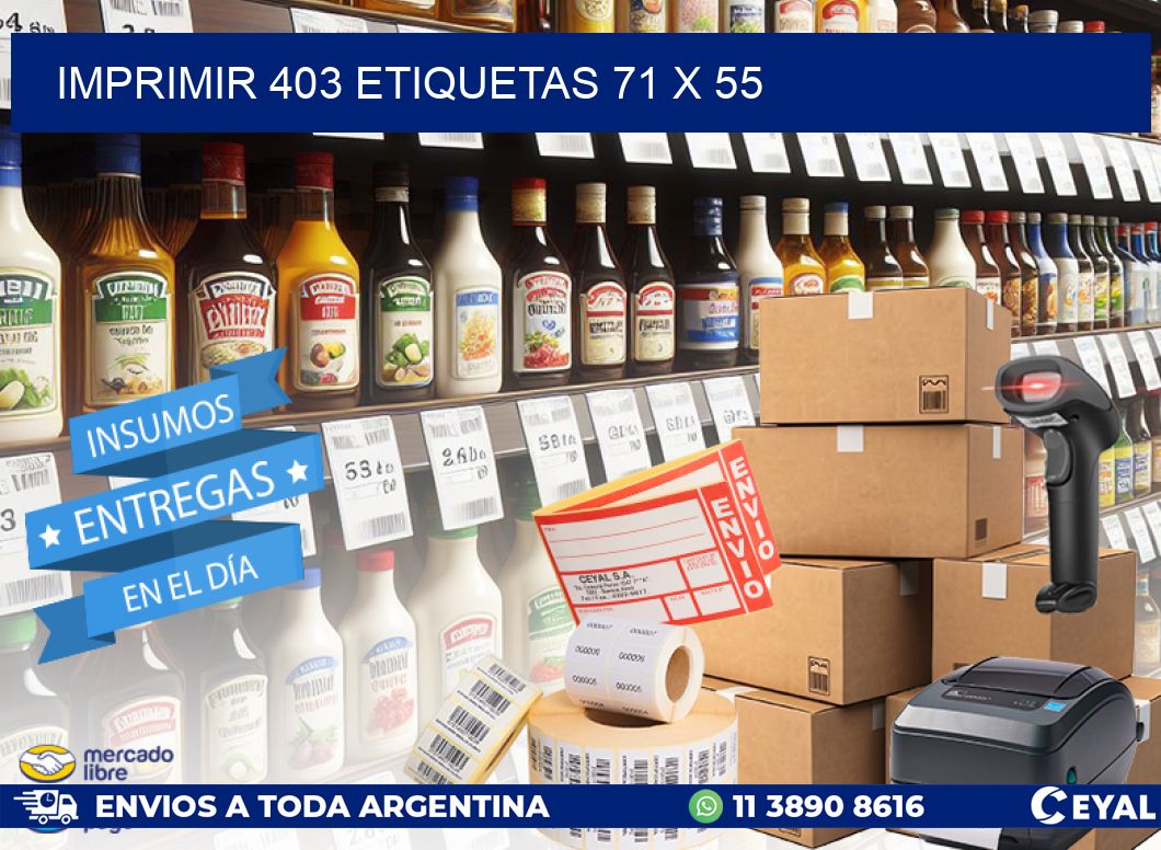 IMPRIMIR 403 ETIQUETAS 71 x 55