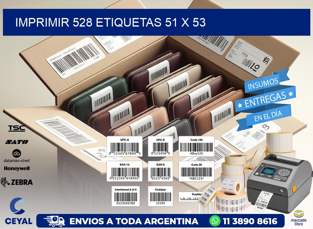 IMPRIMIR 528 ETIQUETAS 51 x 53