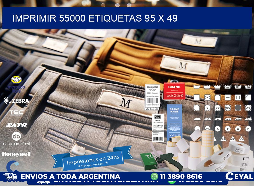 IMPRIMIR 55000 ETIQUETAS 95 x 49